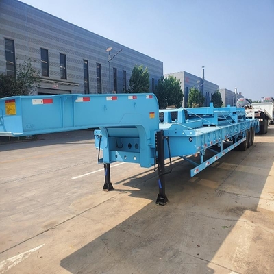 4 Ejes Bajo Flat Semi-remolque de cama baja Flat Trailer 60 toneladas para su beneficio
