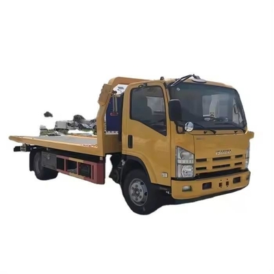 3815 mm Base de ruedas Diesel Flatbed Wrecker camión de remolque de rotación pesado para cargas pesadas