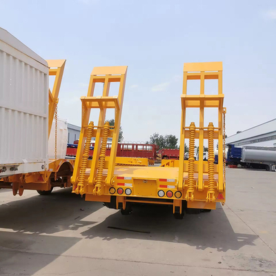 Semirremolque para el mercado africano de dos velocidades de aterrizaje de piernas planas y bajas 13m 3 ejes usados