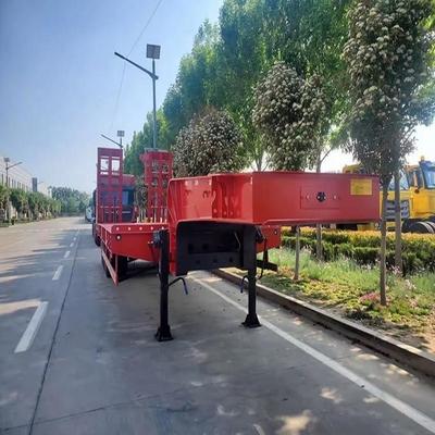 Semirremolque para el mercado africano de dos velocidades de aterrizaje de piernas planas y bajas 13m 3 ejes usados
