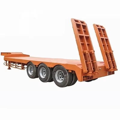 Transporte de placas de energía eólica Remolque de cama media baja de 150 toneladas Capacidad Suspensión de resorte de hojas