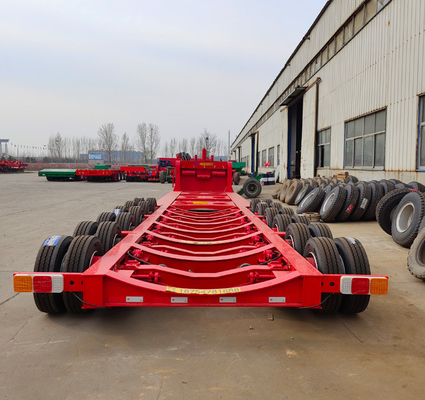 Personalización Remolque de cama baja de cama plana para la agricultura Equipo de reversión de transporte Carga Madera Madera Caída Cargas extensibles