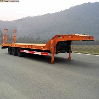 Transporte de excavadoras de 3 ejes 60 toneladas Semirremolques usados de lecho bajo con eje de 13 t