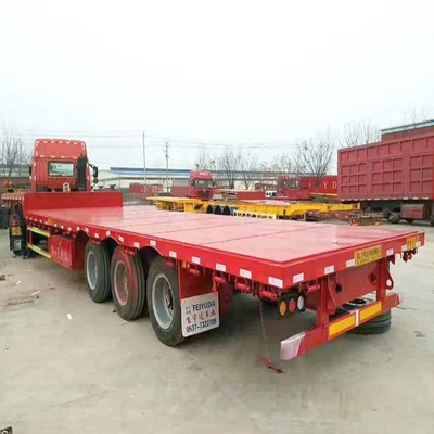 Trailers de tres ejes con cuello de ganso no extraíble de 13 m con cama baja y cama baja para transporte