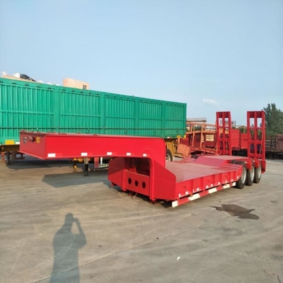 Trailers de tres ejes con cuello de ganso no extraíble de 13 m con cama baja y cama baja para transporte