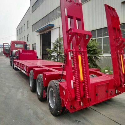 3 Ejes 50 toneladas 60 toneladas Semirremolques de cama baja para el transporte de equipos pesados