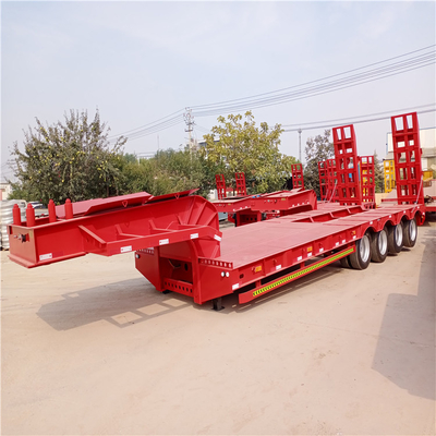 Servicio post-venta de 3 años de servicio pesado hidráulico de 3 ejes de 60 toneladas Lowboy Semi-remolques