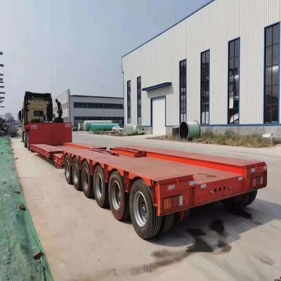 Servicio post-venta de 3 años de servicio pesado hidráulico de 3 ejes de 60 toneladas Lowboy Semi-remolques