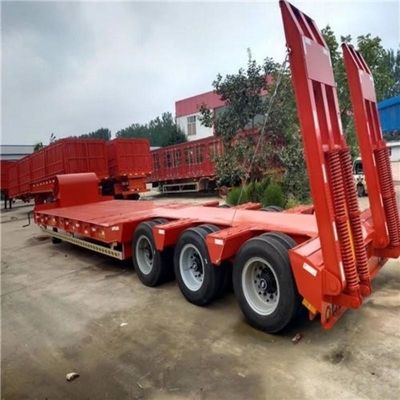 Servicio post-venta de 3 años de servicio pesado hidráulico de 3 ejes de 60 toneladas Lowboy Semi-remolques