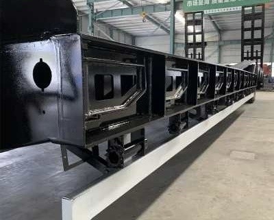 Semi-remolque de 3 ejes de 60 toneladas de cubierta inferior de cubierta plana de cama baja para el transporte de carga pesada