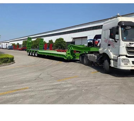50 toneladas de carga verde camión remolque 3 4 eje personalización 1 año servicio postventa