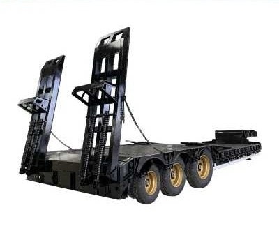 No automotriz, remolque plano bajo para transporte de mercancías pesadas