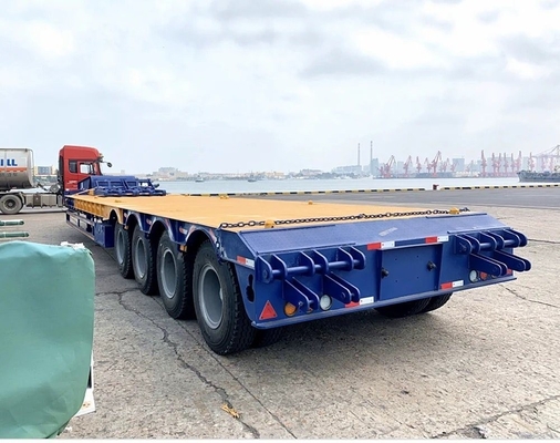 EHL9400L 4 Ejes Chasis bajo Semi-remolque de cama plana baja para el transporte de carga ligera
