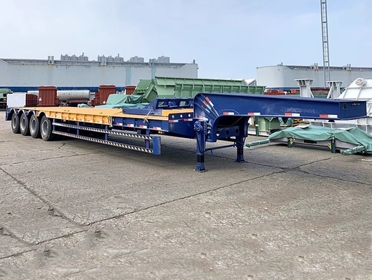 EHL9400L 4 Ejes Chasis bajo Semi-remolque de cama plana baja para el transporte de carga ligera