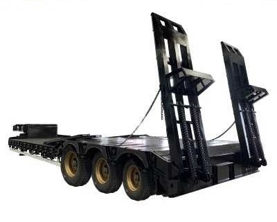 EHL9400L 4 Ejes Chasis bajo Semi-remolque de cama plana baja para el transporte de carga ligera