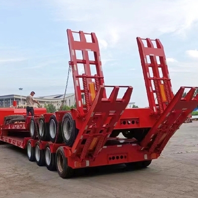 Grado de servicio ligero Shandong Low Flat Trailer para maquinaria pesada en color personalizado