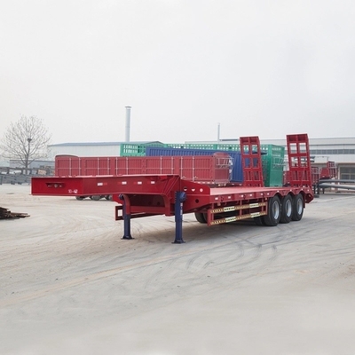 Grado de servicio ligero Shandong Low Flat Trailer para maquinaria pesada en color personalizado
