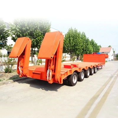Grado de servicio ligero Shandong Low Flat Trailer para maquinaria pesada en color personalizado