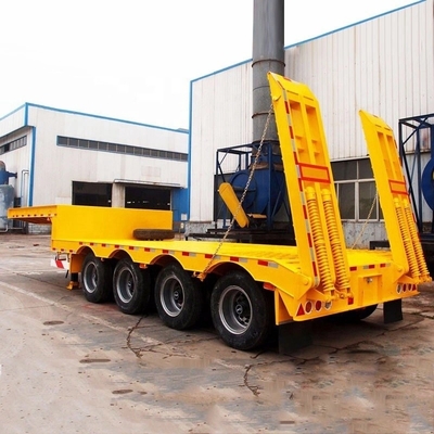 Grado de servicio ligero Shandong Low Flat Trailer para maquinaria pesada en color personalizado