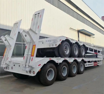 Ventas chinas 3 Ejes Bajo Flat Hook Plate Trailer con ABS Sistema de freno antibloqueo