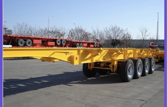 Sistema de frenado de doble línea EHL9400TJZ40 3 ejes 40 FT Semi remolque de camión esqueleto plano