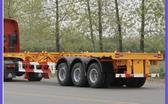 Sistema de frenado de doble línea EHL9400TJZ40 3 ejes 40 FT Semi remolque de camión esqueleto plano