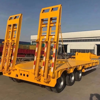 Contenedores de baja altura de columna de acero no auto-dumping Semirremolque para transporte de mercancías pesadas