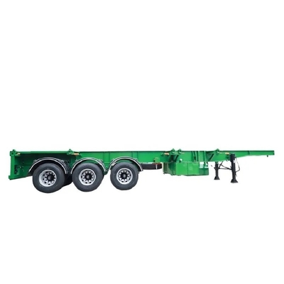 Sistema de frenado de doble línea de 3 ejes, contenedor de transporte de 40 pies, remolque esqueleto, semirremolque