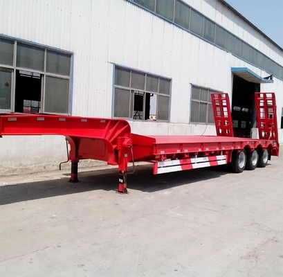 60 80 100 toneladas de cuello de ganso remolque de carga baja cama baja lowboy remolque de camión para su