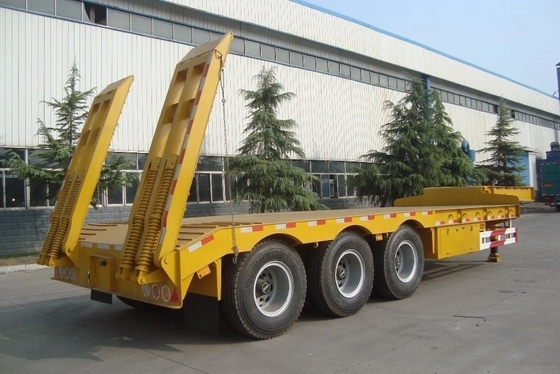 Carga pesada 50 t-60 t 3/4 ejes Lowboy/baja cubierta/plataforma/cargador para transporte de excavadoras