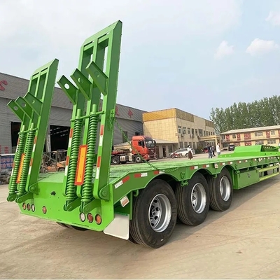 Carga pesada 50 t-60 t 3/4 ejes Lowboy/baja cubierta/plataforma/cargador para transporte de excavadoras