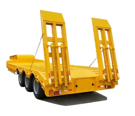 Carga pesada 50 t-60 t 3/4 ejes Lowboy/baja cubierta/plataforma/cargador para transporte de excavadoras