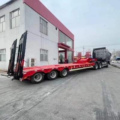 Carga pesada 50 t-60 t 3/4 ejes Lowboy/baja cubierta/plataforma/cargador para transporte de excavadoras