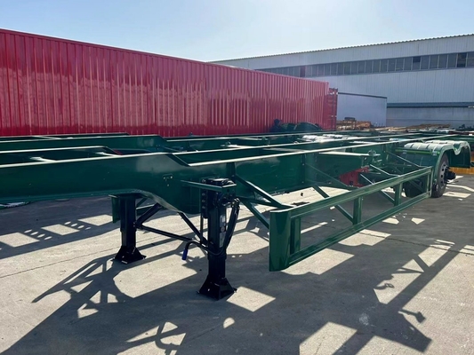 Semi-remolque con esqueleto de Shandong para transporte de contenedores de 40 pies