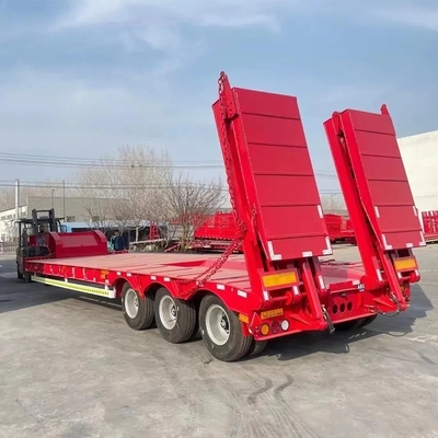 CCC ISO 40 toneladas de carga pesada con cuello de ganso de carga baja/remolque de camión de cama con capacidad de 2,5 toneladas