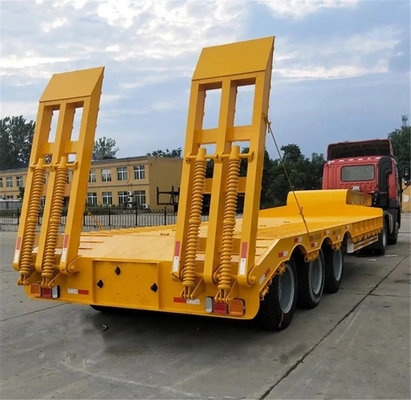 Excavadora pesada transporte cuello de ganso Lowboy Low Loader Cama Cama baja Semi camión remolque