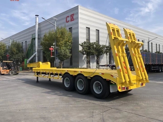 Personalización Remolques de tipo furgoneta de lecho bajo de 3 ejes para el transporte de excavadoras pesadas