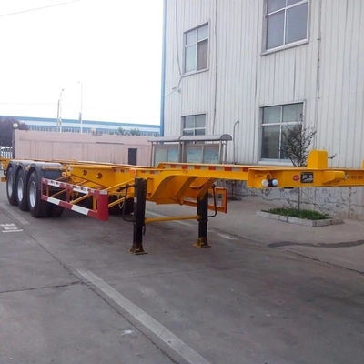 Sistema de frenado de doble línea Cuello de ganso Partes del chasis esqueleto Remolque con materiales