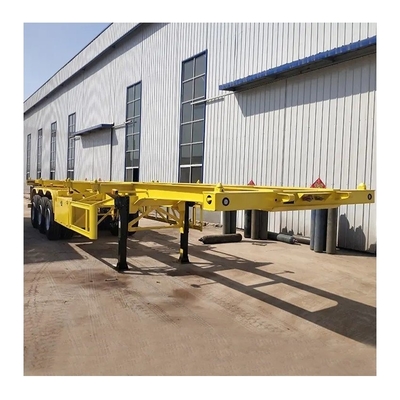 Chasis de contenedor de 3 ejes 40FT 20FT esqueleto camión semi-remolque con 2 ejes
