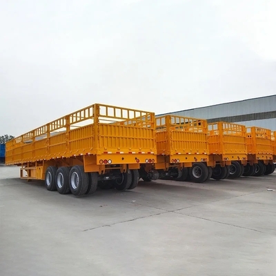 Semirremolque de transporte de carga ligero de 3 ejes con valla lateral