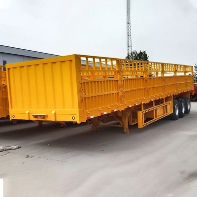Semirremolque de transporte de carga ligero de 3 ejes con valla lateral