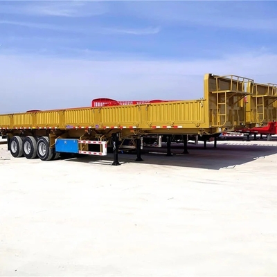 Semi-remolque de tres ejes de pared lateral para el transporte de mercancías a granel de 40-100 toneladas