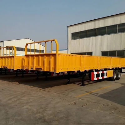 Semi-remolque de tres ejes de pared lateral para el transporte de mercancías a granel de 40-100 toneladas