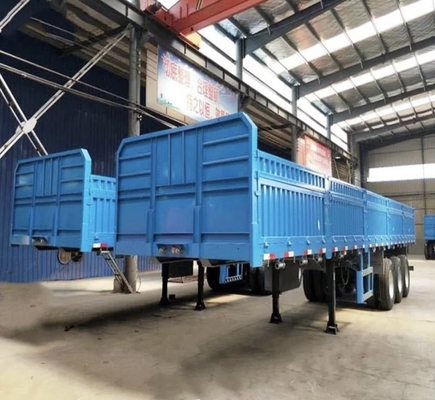 Semi-remolque de tres ejes de pared lateral para el transporte de mercancías a granel de 40-100 toneladas