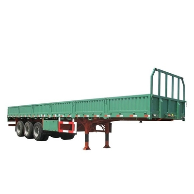 Semi-remolque de tres ejes de pared lateral para el transporte de mercancías a granel de 40-100 toneladas