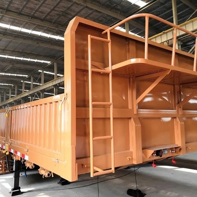 Semi-remolque de tres ejes de pared lateral para el transporte de mercancías a granel de 40-100 toneladas