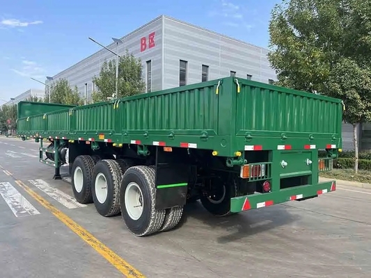 5.5 toneladas Semi-remolque de descarga multifunción de 3 ejes de pared lateral para aplicaciones de trabajo pesado