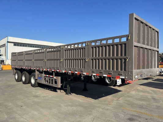 5.5 toneladas Semi-remolque de descarga multifunción de 3 ejes de pared lateral para aplicaciones de trabajo pesado