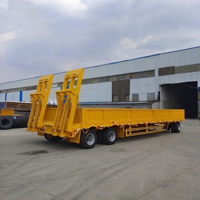 5.5 toneladas de trabajo ligero de 3 ejes lateral tractor multifunción escalera hidráulica semirremolque