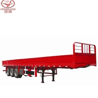 50 toneladas 60 80t Pared lateral de cortina Semi camión de ganado Ganadería cerca de carga remolque 3 4ejes 40FT